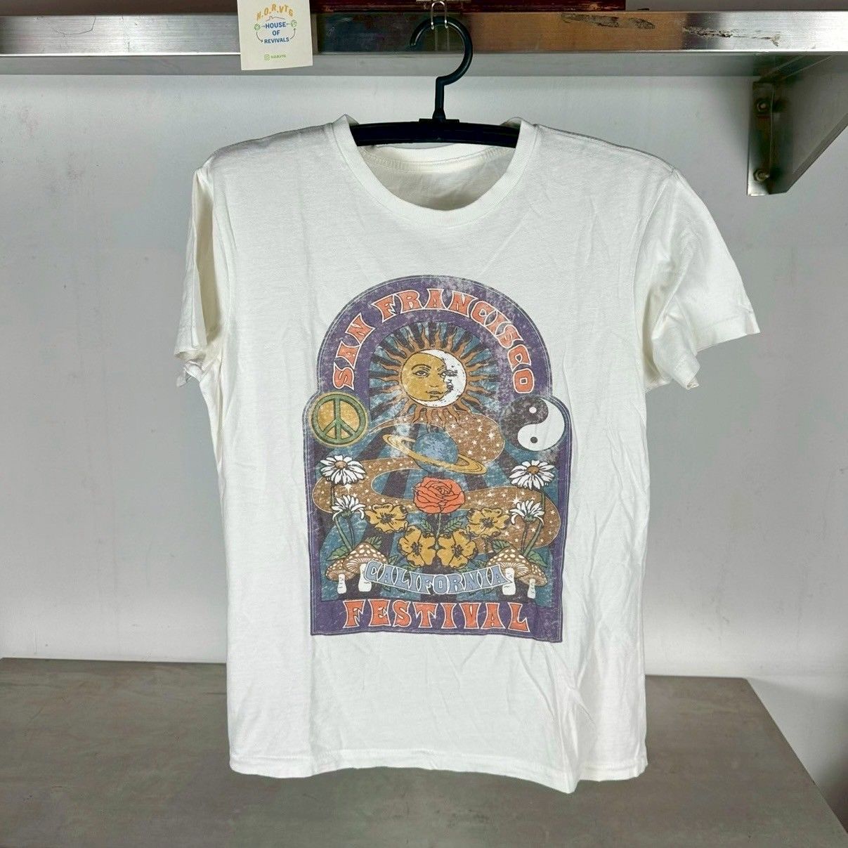 ​Vintage 90s San Francisco California Festival Psychedelic Art M single stitch T-shirt