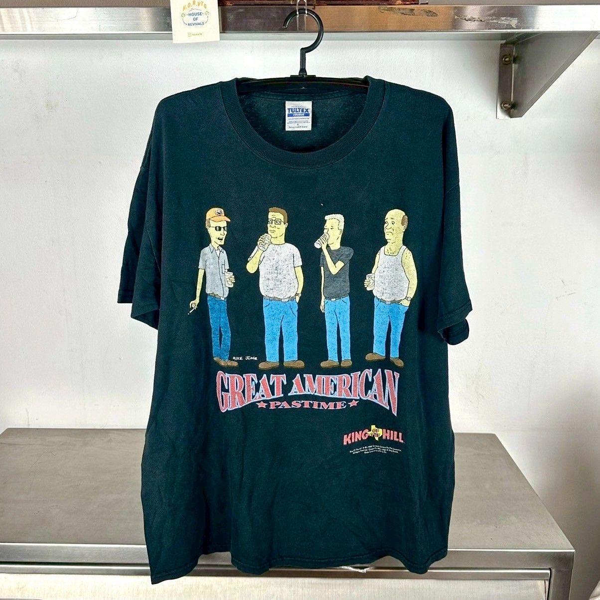 Vintage 1998 King of the Hill Great American Pasttime TV Show Promo T-shirt