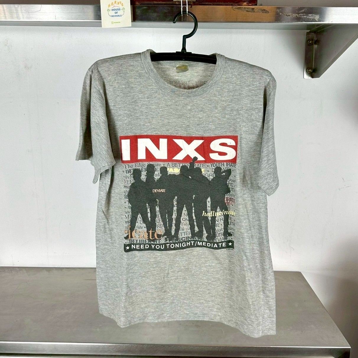 ​​Vintage 1988 INXS Need You Tonight Rock Band Tour Single Stitch T-shirt