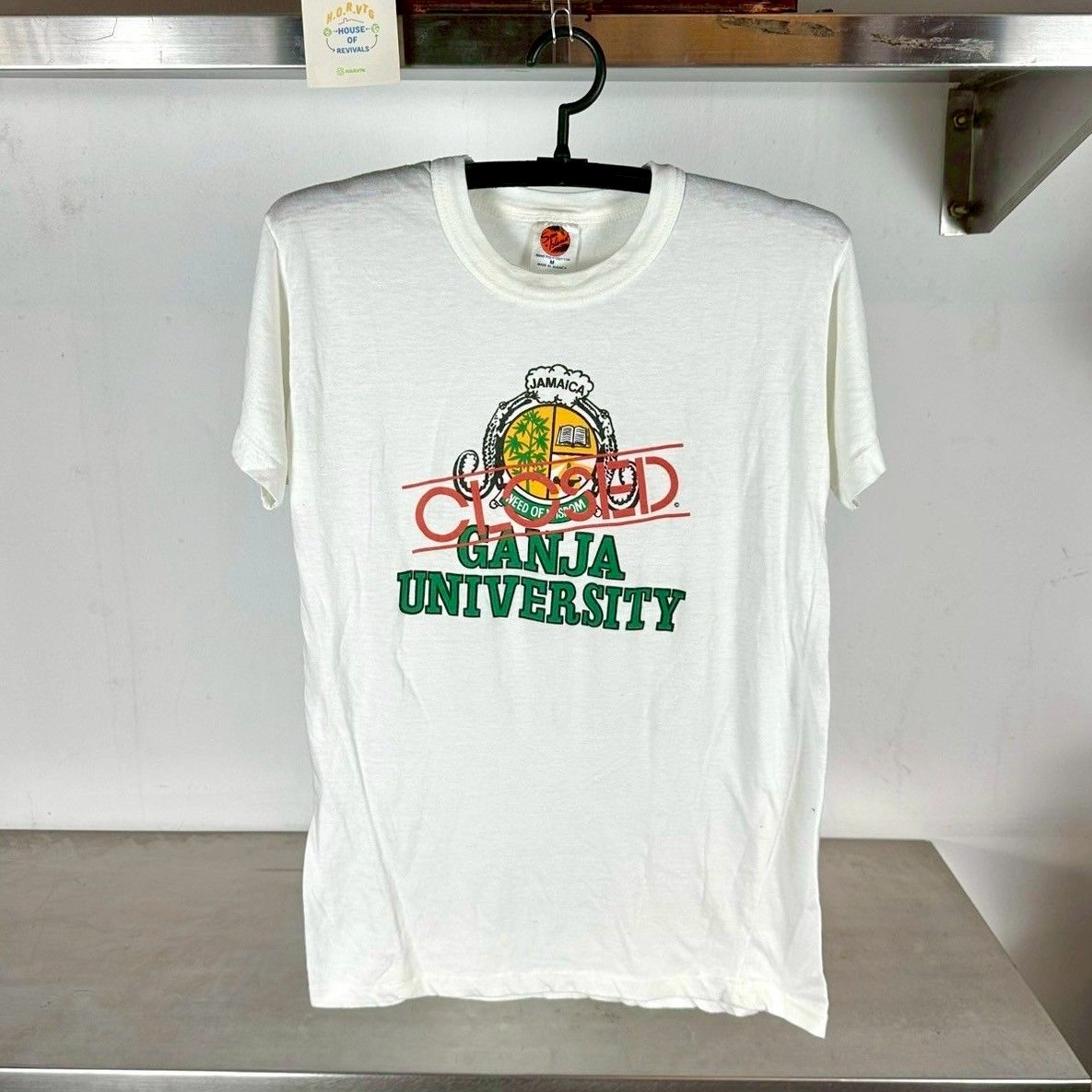 ​Vintage 90s Ganja University Jamaica Marijuana Single Stitch T-shirt