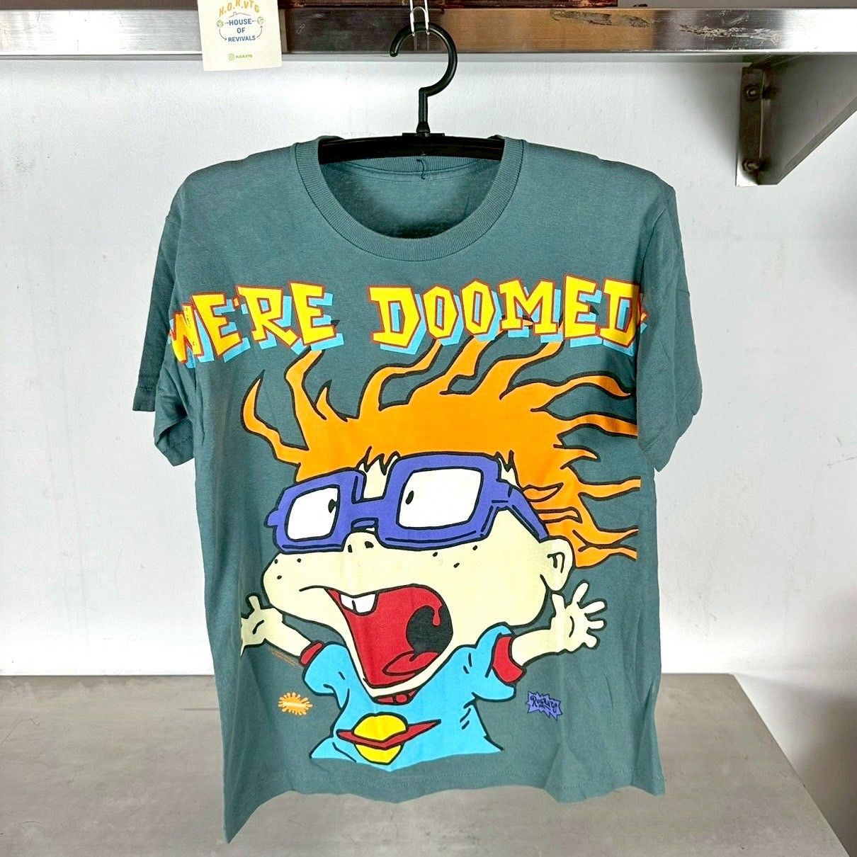 ​Vintage 90s Rugrats Chuckie We&#39;re Doomed Nickelodeon Promo T-shirt