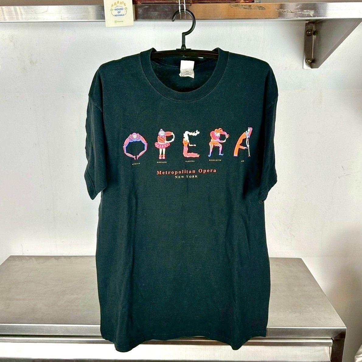 ​Vintage 90s MET Metropolitan Opera New York Artwork XL T-Shirt