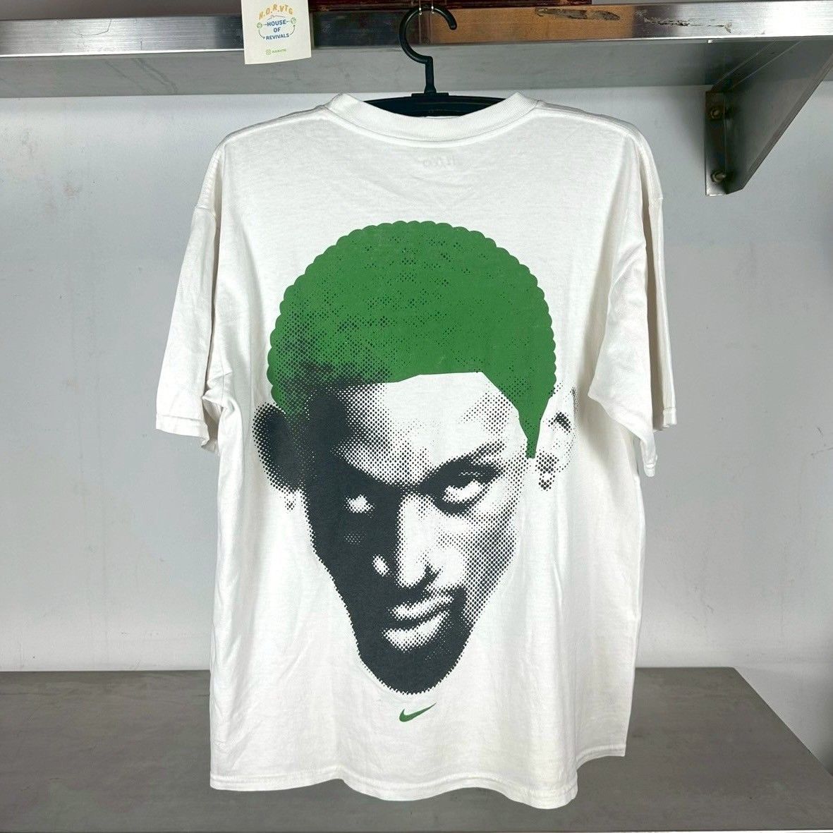 ​Vintage 90s Nike Dennis Rodman Green Hair Large T-shirt
