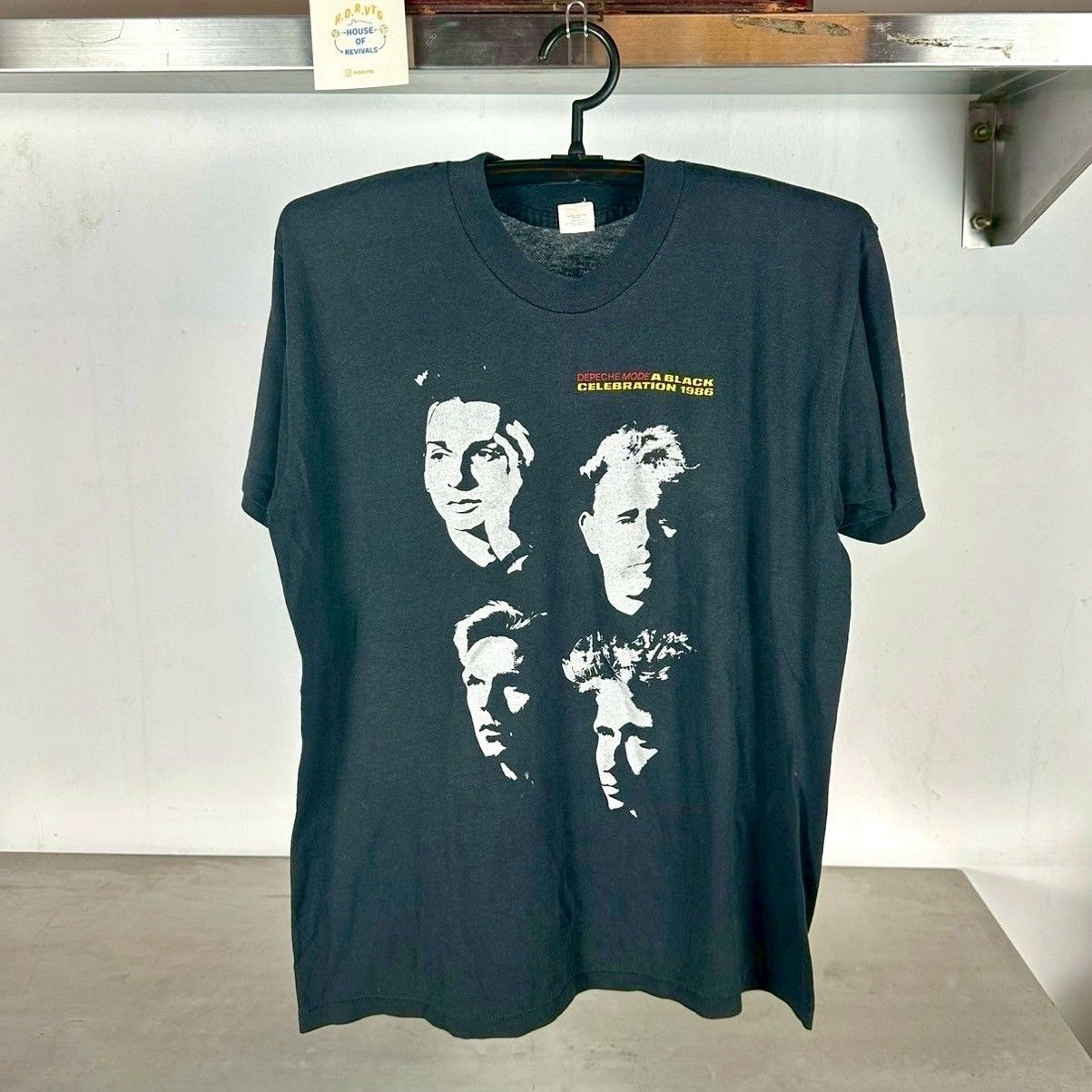 Vintage 1986 Depeche Mode Black Celebration Band Single Stitch T-Shirt