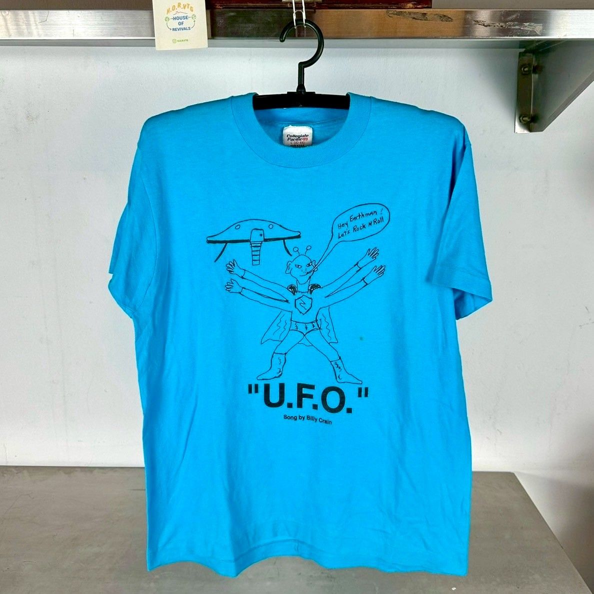 ​​​Vintage 1992 Billy Crain UFO Southern Rock Singer Promo Large Single Stitch T-Shirt