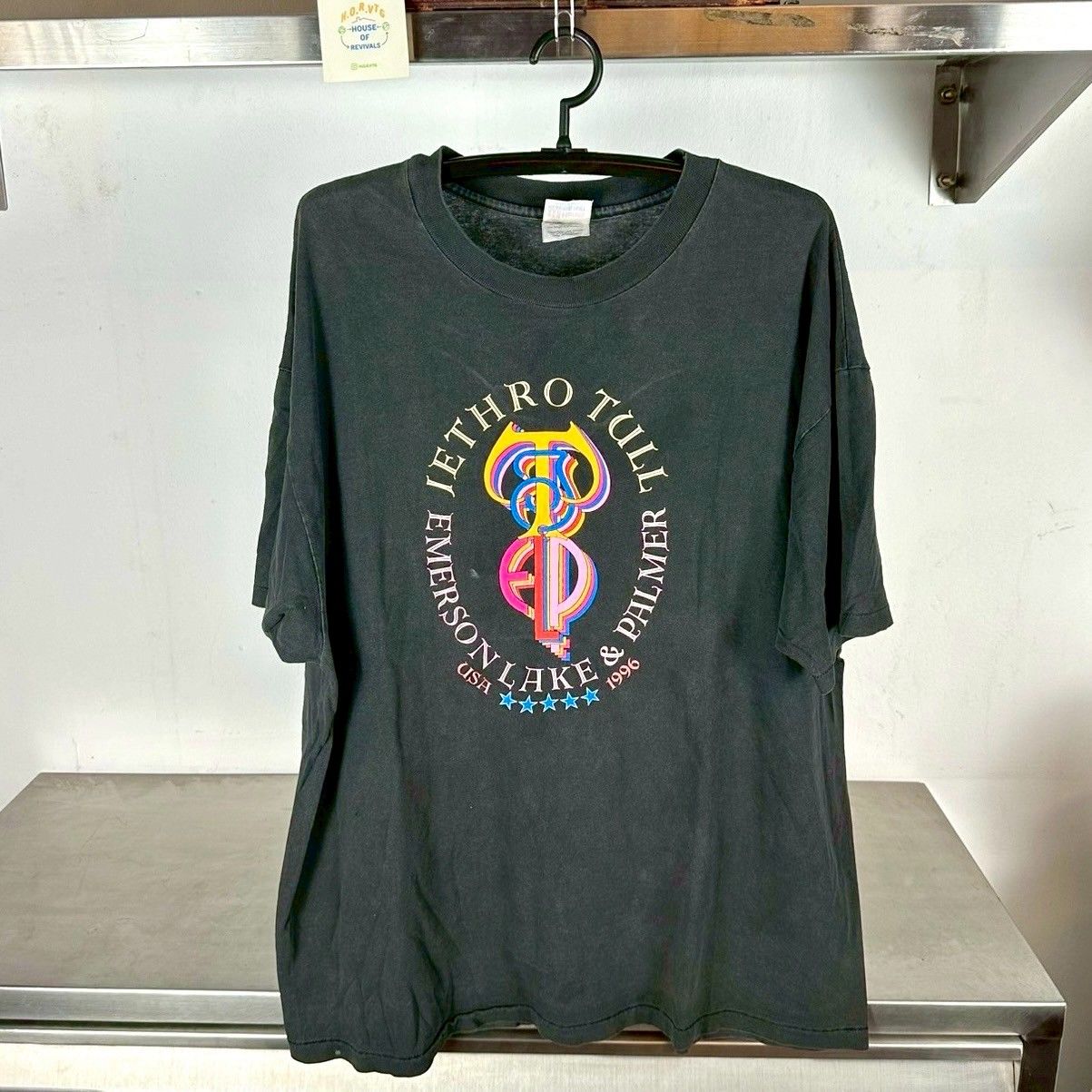 Vintage 1996 Jethro Tull, Emerson Lake &amp; Palmer Concert Promo Single Stitch T-Shirt