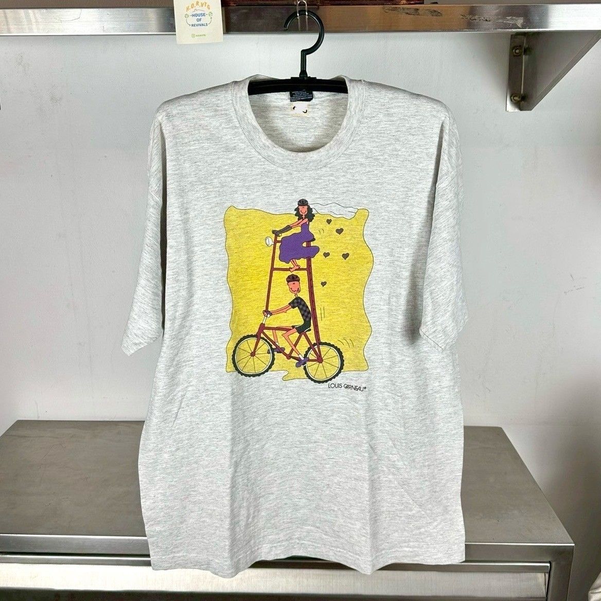 ​Vintage 90s Louis Garneau Cycling Bike Artwork Promo XL T-Shirt