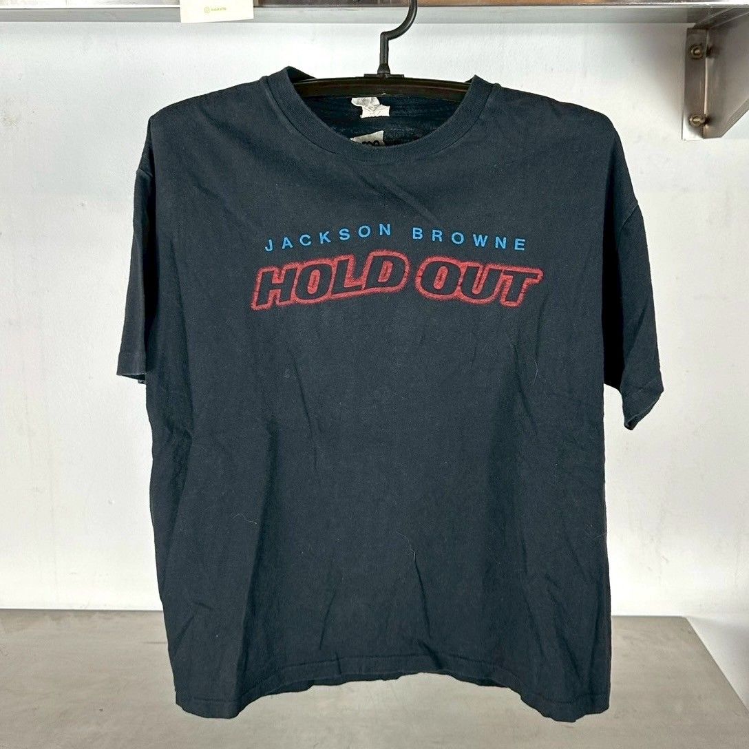 ​Vintage 80s Jackson Browne Hold Out Rock Album Promo Large T-Shirt