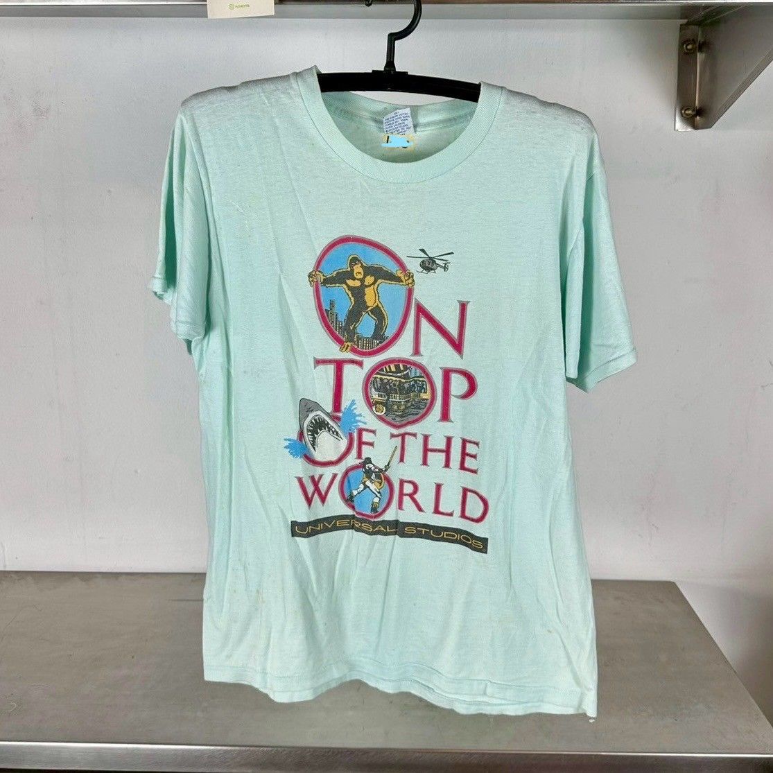 ​Vintage 80s Universal Studios On Top of The World Theme Park Large T-Shirt