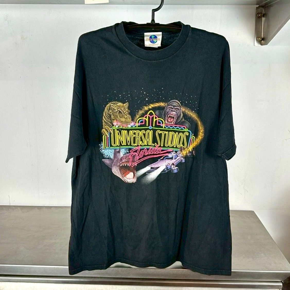 ​Vintage 90s Universal Studios Jurassic Park, King Kong, Jaws, Back to the Future Promo 2XL T-shirt