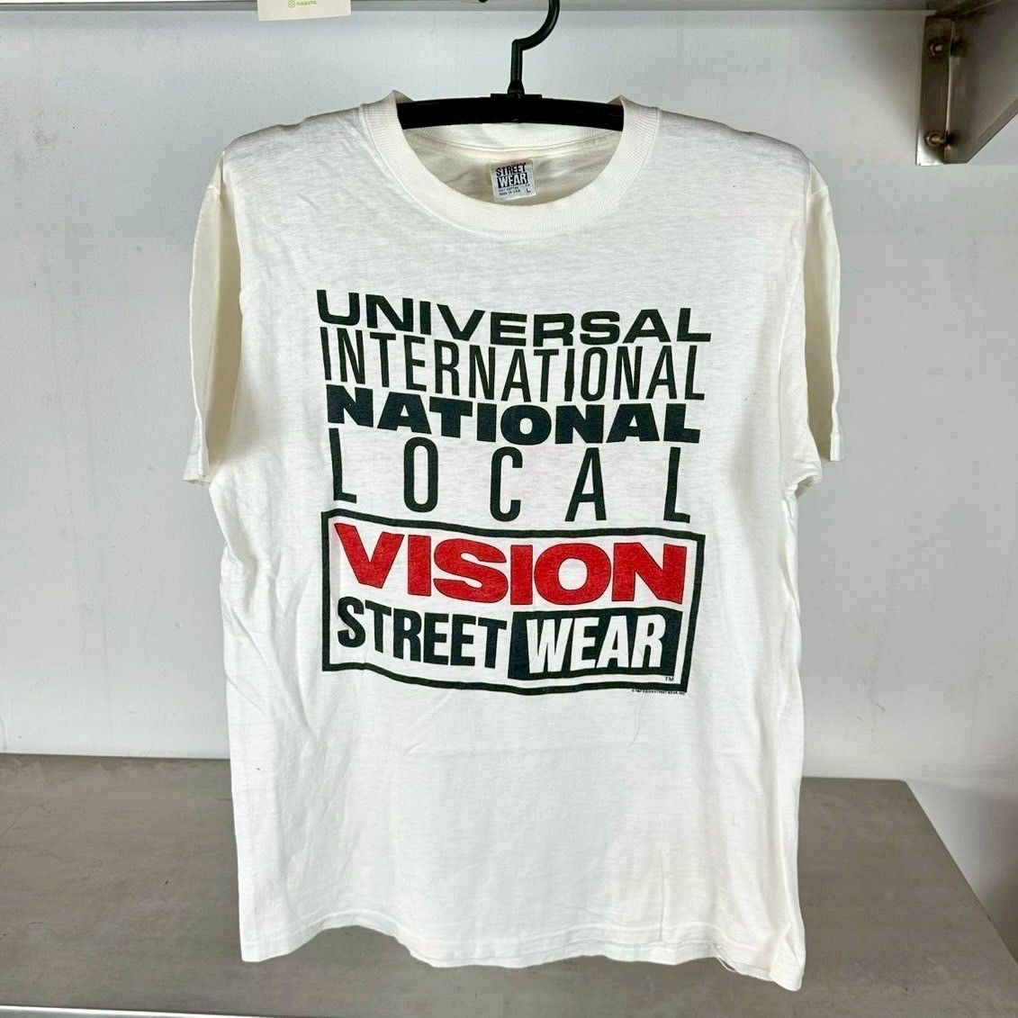 ​​​Vintage 1987 Vision Street Wear Double Sided Skate Brand Large Single Stitch T-Shirt