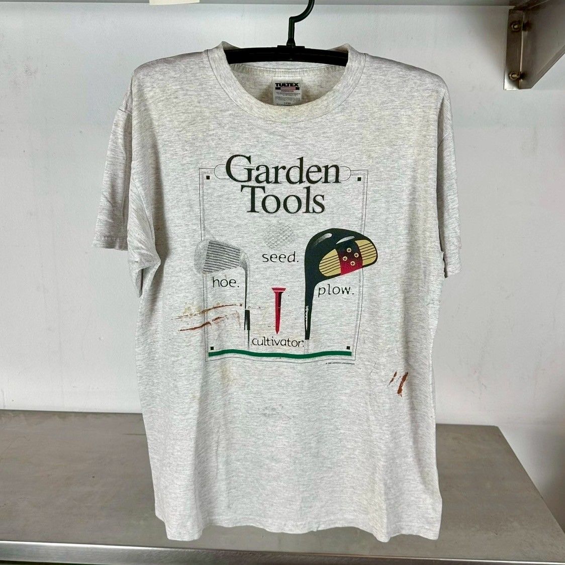 ​​​Vintage 1998 Golf Garden Tools Humor Graphic T-Shirt