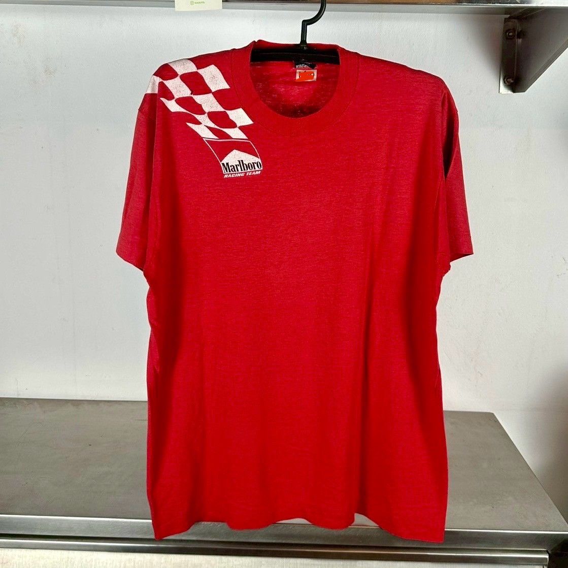 ​​​Vintage 90s Marlboro Cigarettes Racing Team F1 Promo XL Single Stitch T-Shirt
