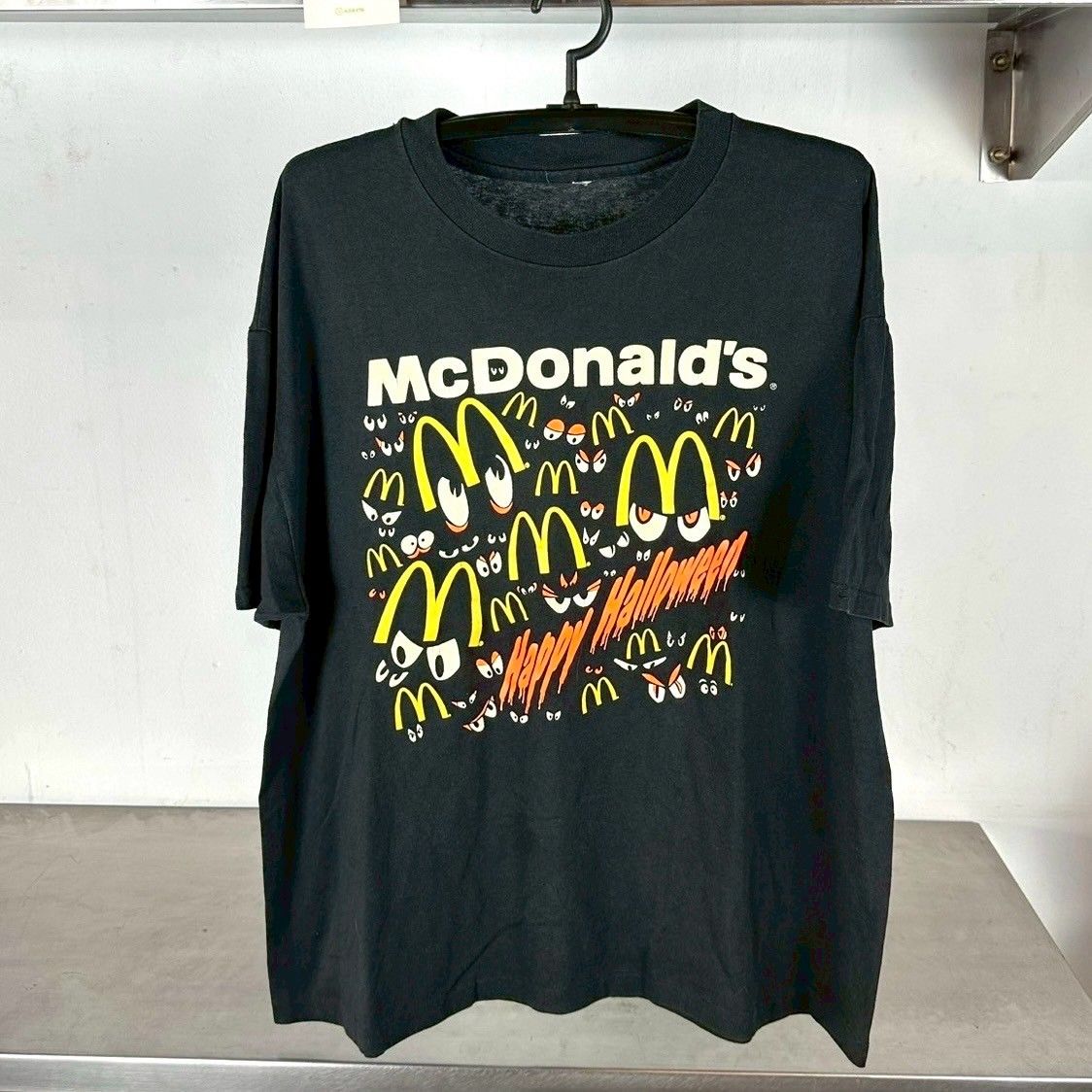 ​​​Vintage 90s McDonald&#39;s Happy Halloween Promo XL Single Stitch T-Shirt
