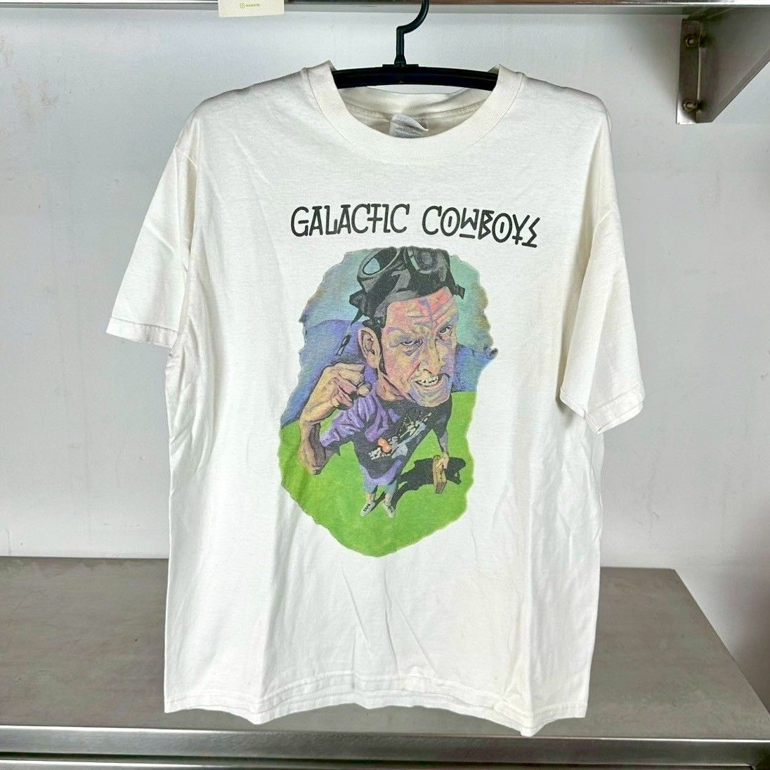 Vintage 90s Galactic Cowboys Twice the Strength Half the Size Heavy Metal Band Single Stitch T-Shirt