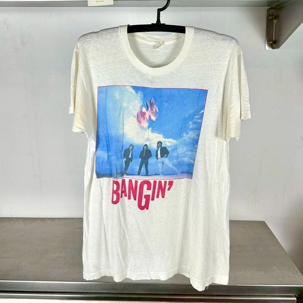 ​Vintage 1987 The Outfield Bangin&#39; English Pop Band Medium Single Stitch T-Shirt