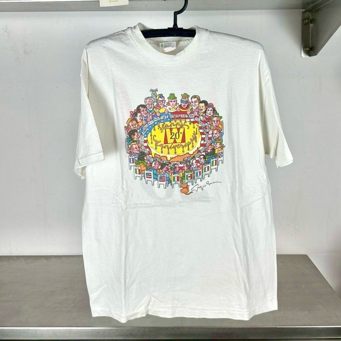 ​​Vintage 1992 W Magazine 20th Anniversary Fashion Artwork Large Single Stitch T-Shirt