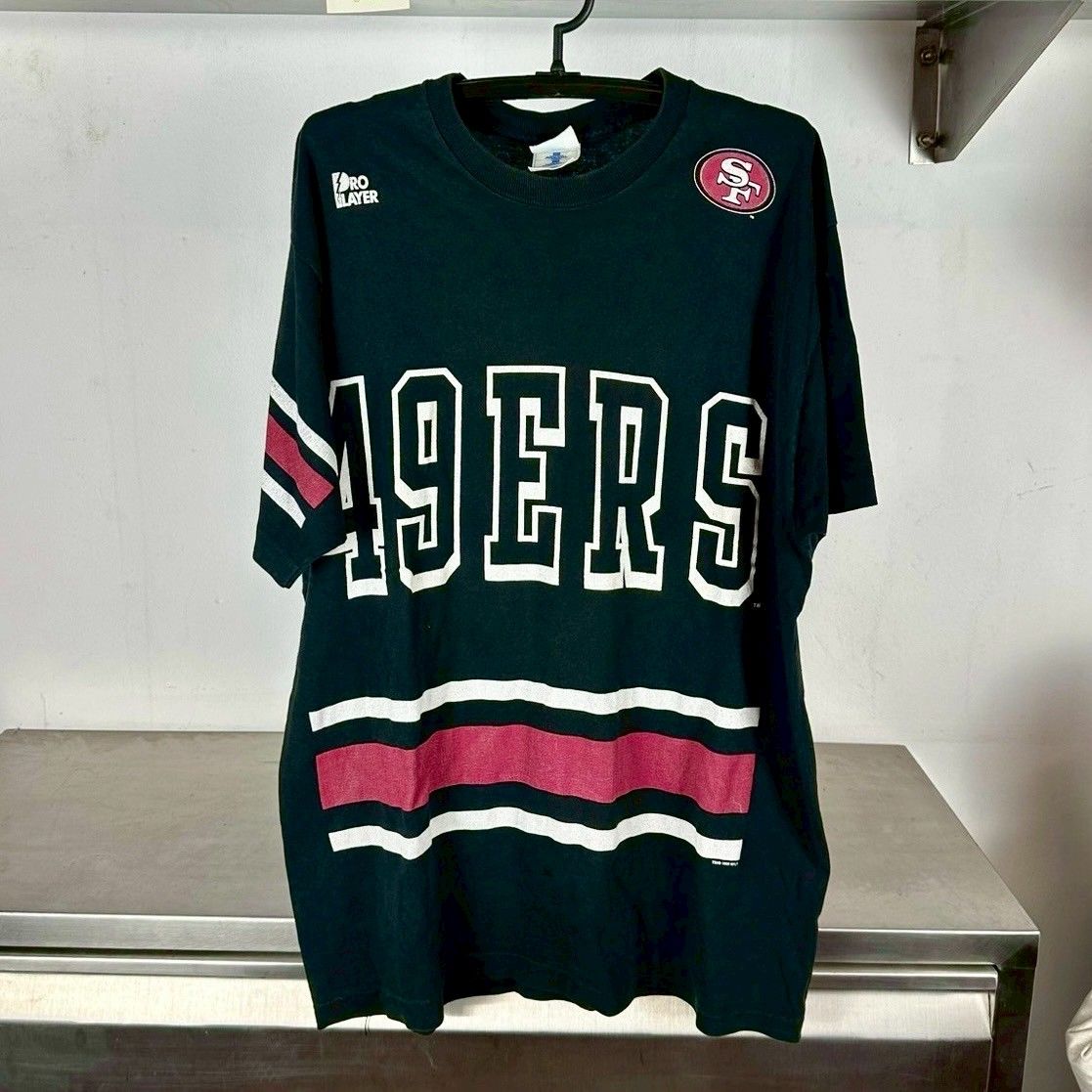 ​Vintage 1996 San Francisco 49ers NFL AOP Pro Player 2XL Single Stitch T-shirt
