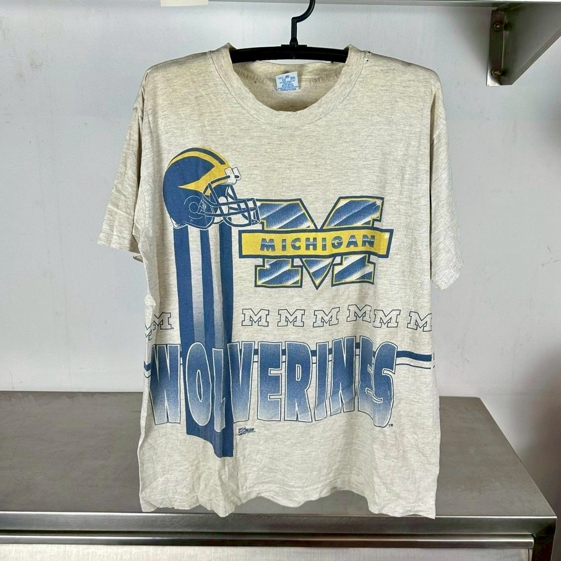 Vintage 90s Michigan Wolverines NCAA Double Sided T-Shirt