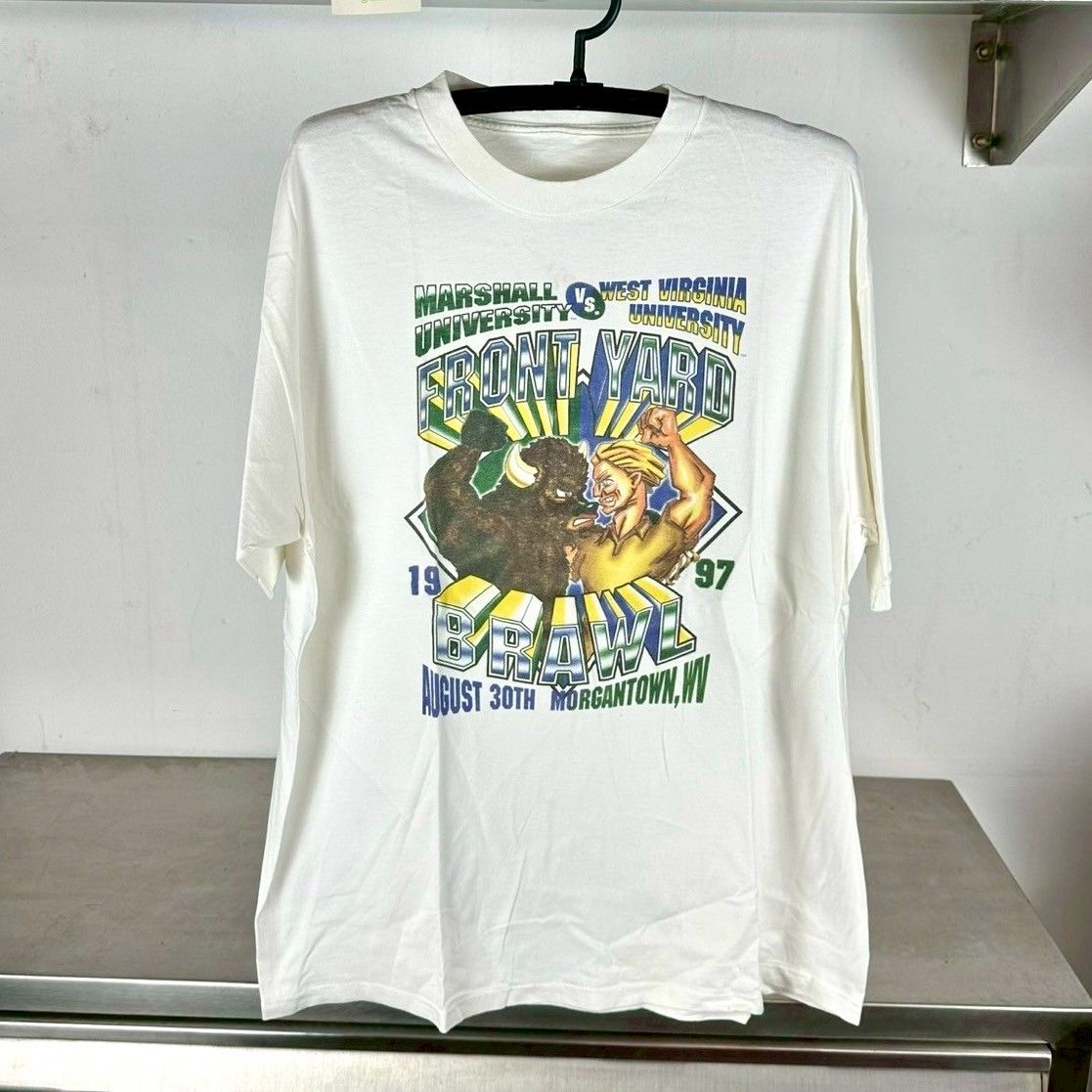 ​Vintage 1997 Marshall University VS West Virginia University Brawl NCAA T-Shirt