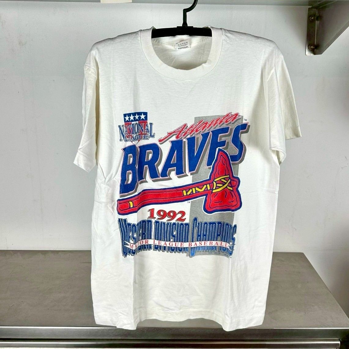 ​Vintage 1992 Atlanta Braves Western Division Champions MLB Large T-shirt