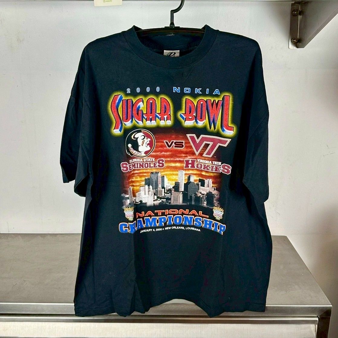 ​Vintage 2000 NCAA Nokia Sugar Bowl FSU Seminoles VS VT Hokies T-shirt