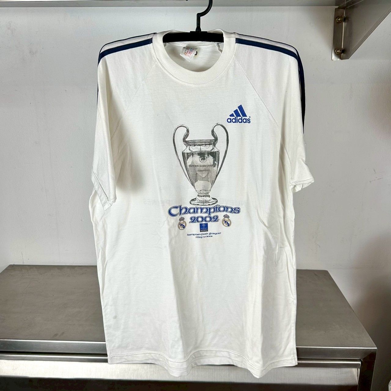 ​​​​​​​​​Vintage Adidas 2002 Real Madrid Champions League Champions Soccer​ T-shirt