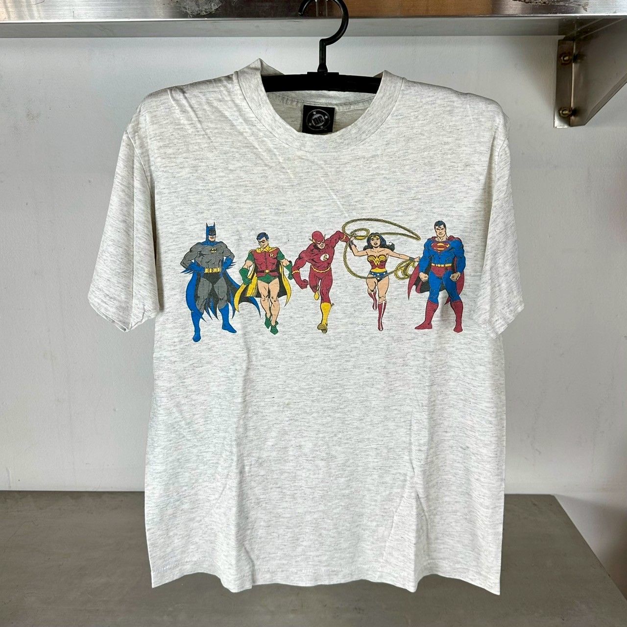 ​​​​​​​​​Vintage 90s DC Comics Superheroes Double Sided Promo T-shirt