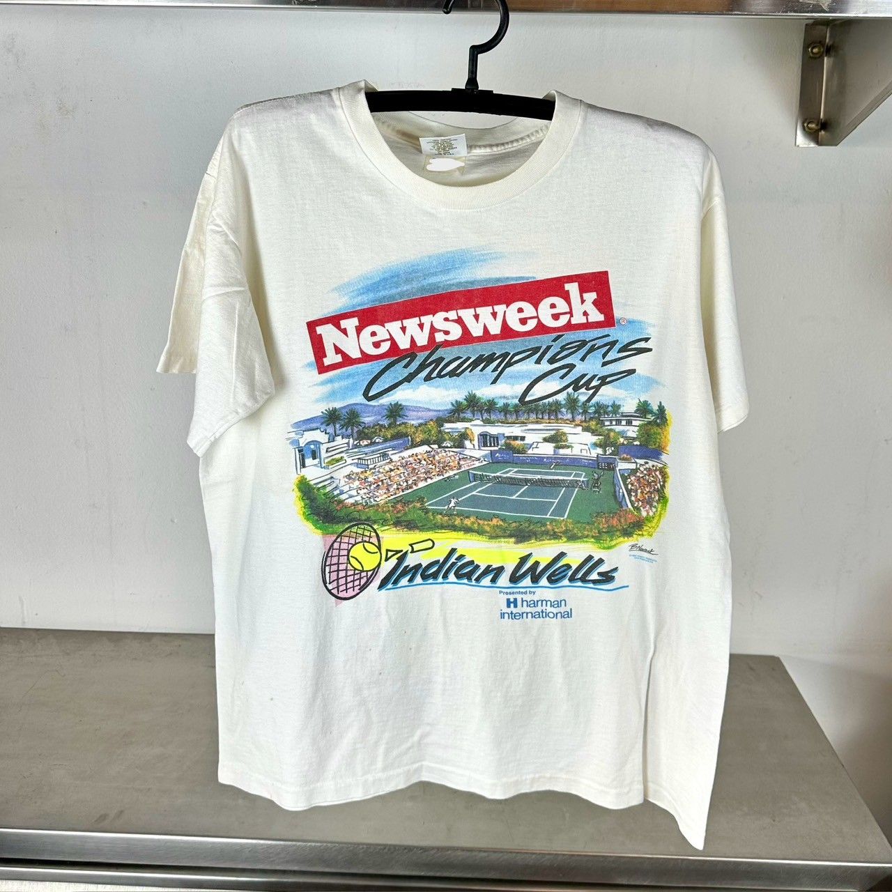 ​​​​​​​​​​Vintage 1995 Newsweek Champions Cup Tennis Artwork T-shirt