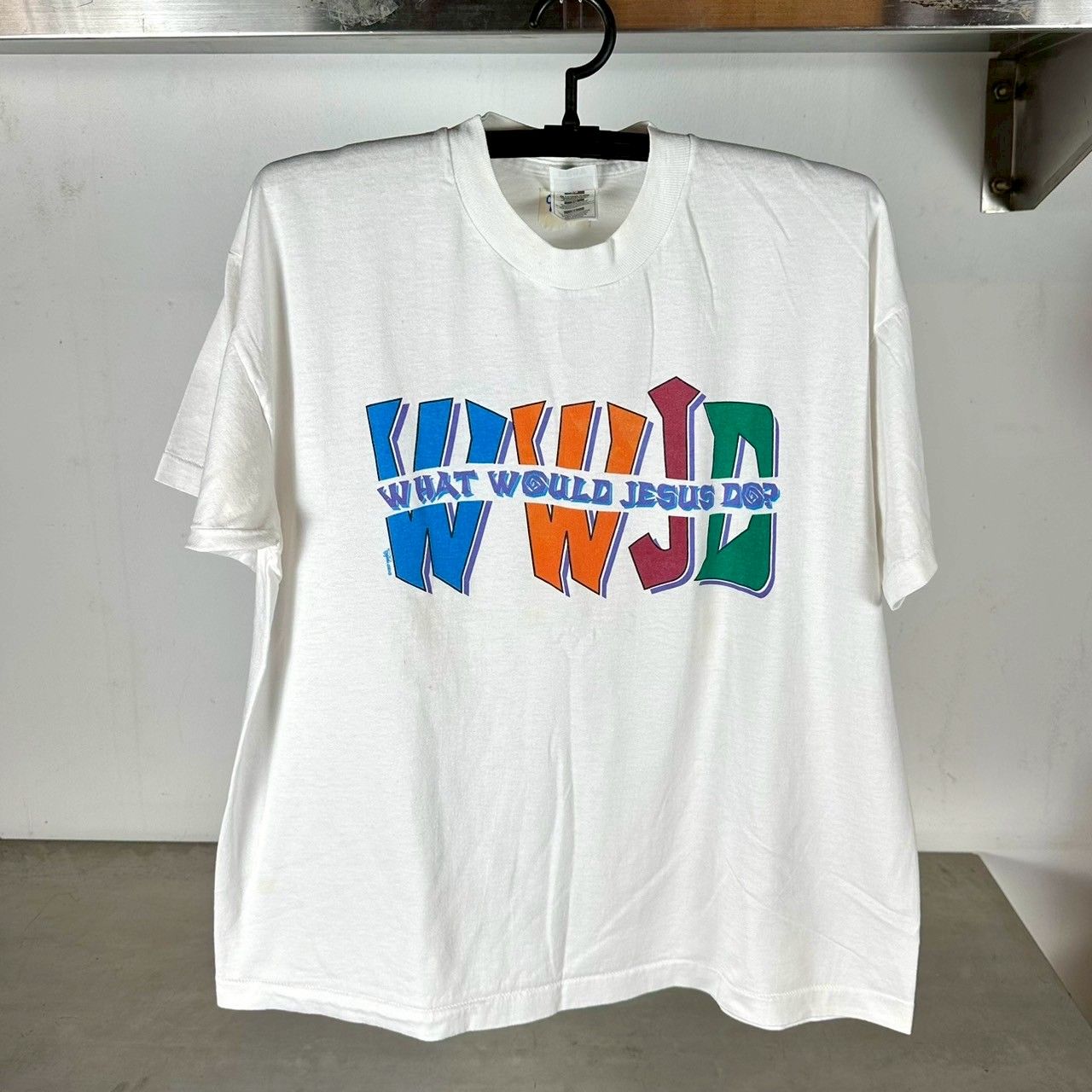 ​​​​​​​​​​​Vintage 1997 What Would Jesus Do Religion Typography T-shirt