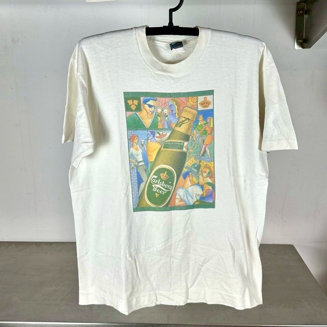 ​​​​​​​​​​​​Vintage 90s Carlsberg Beer Artwork Promo​ T-shirt