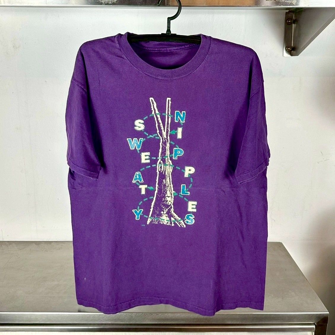 Vintage 90s Sweaty Nipples Rock Band Artwork T-shirt