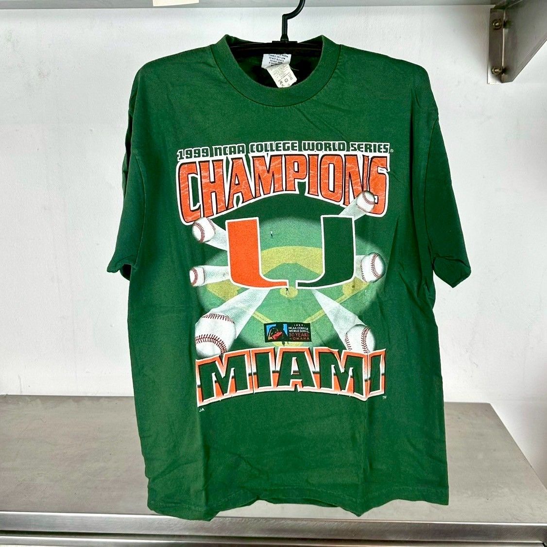​​​​Vintage 1999 Miami Hurricanes NCAA World Series Champions ​T-shirt