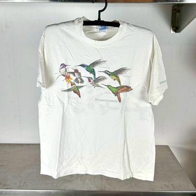 ​Vintage 90s Bird Breeds Nature Graphic Double Sided T-shirt