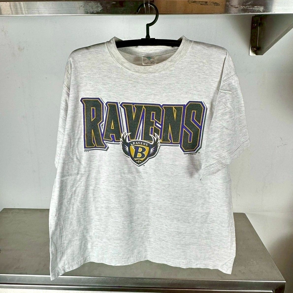 Vintage 1996 Baltimore Ravens Schedule NFL T-shirt