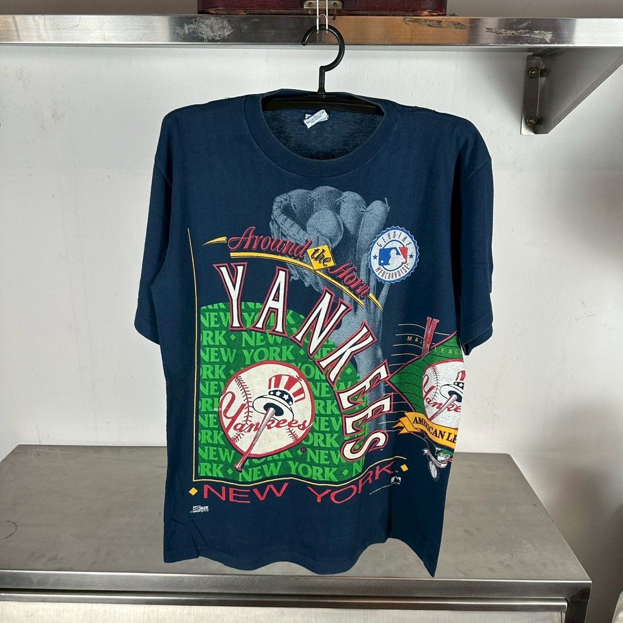 ​Vintage 1992 New York Yankees Around the Horn AOP MLB T-shirt