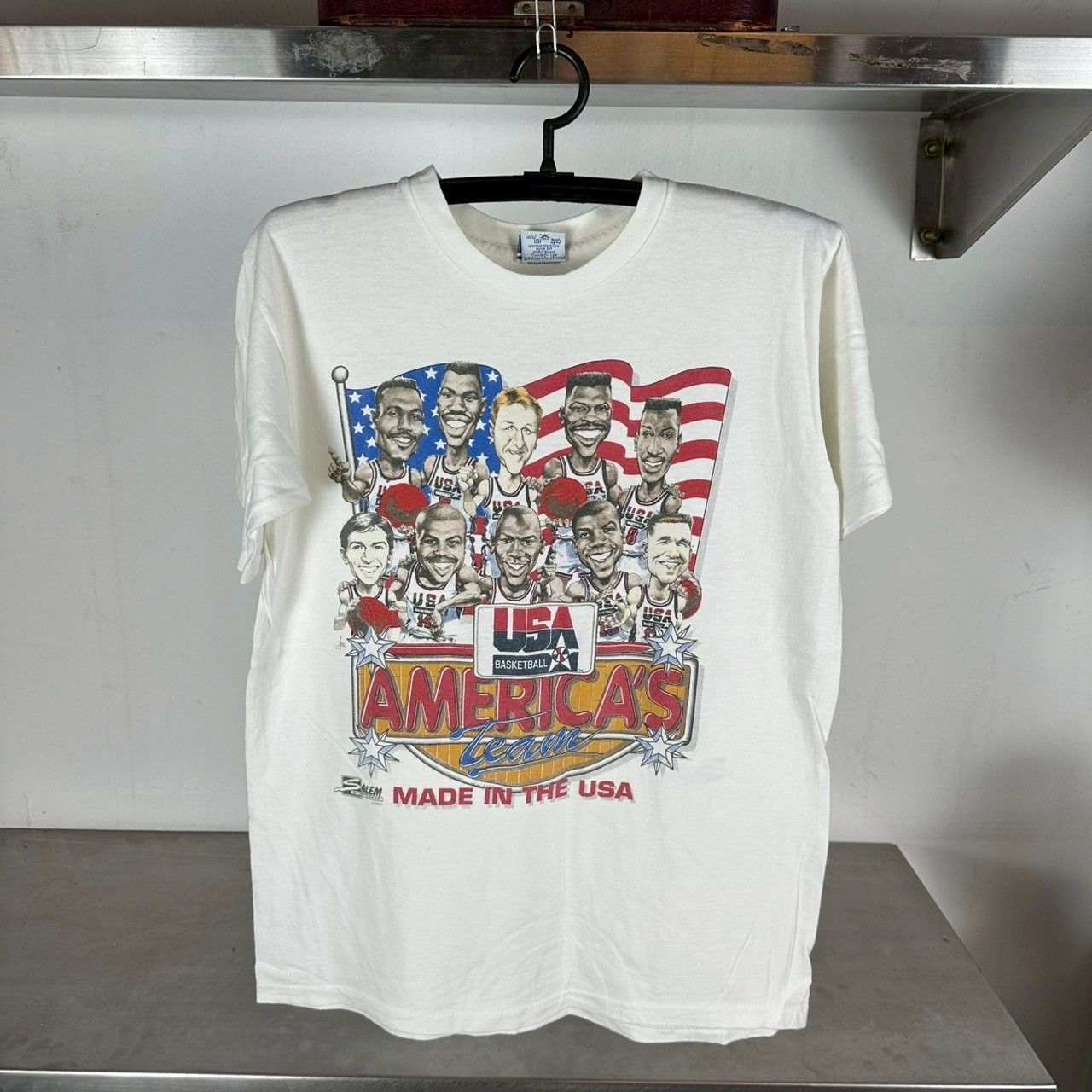 ​Vintage 1992 USA Basketball Dream Team Caricature Olympics T-shirt