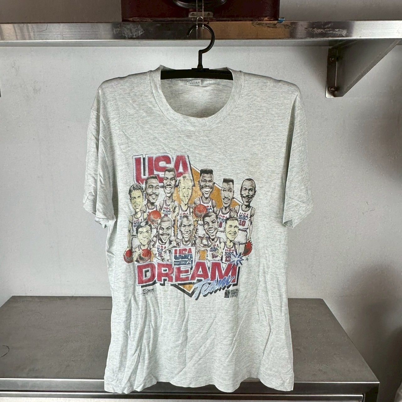 ​Vintage 1992 USA Basketball Dream Team Caricature Olympics T-shirt