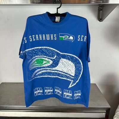 ​Vintage 90s Seattle Seahawks NFL On Fox AOP T-shirt