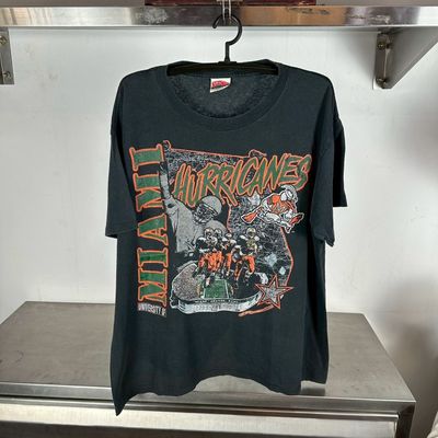 ​Vintage 90s Miami Hurricanes Football NCAA Nutmeg T-shirt