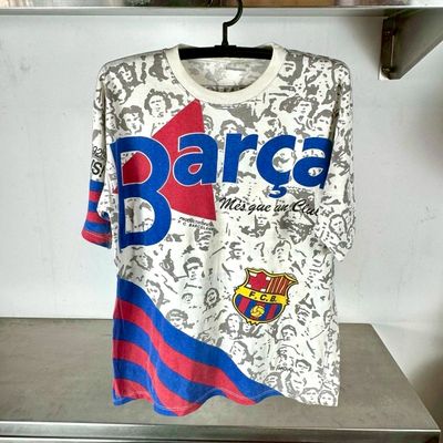 ​Vintage 1992 FC Barcelona Campio D&#39; Europa AOP Soccer T-shirt