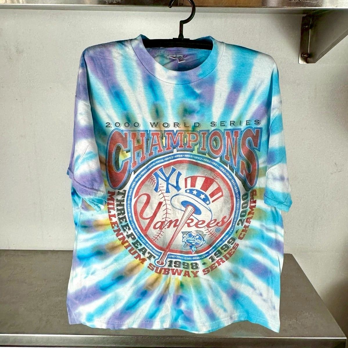 ​​Vintage 2000 New York Yankees Champions MLB Tie Dye T-shirt