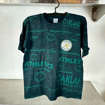 ​​Vintage 90s Oakland Athletics Baseball AOP MLB T-shirt