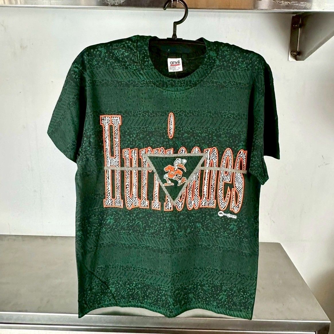​​Vintage 90s Miami Hurricanes AOP MLB Deadstock T-shirt