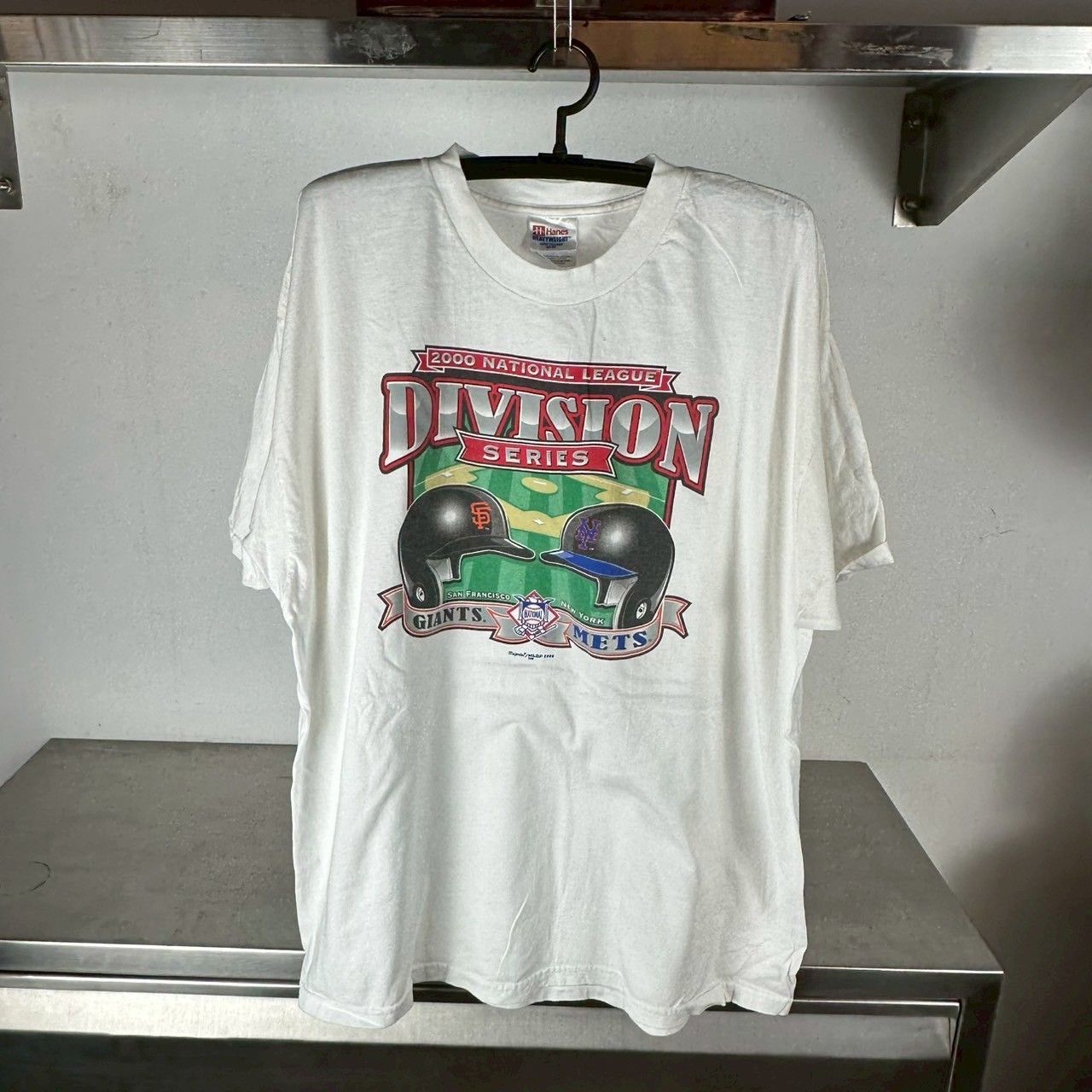 ​​​​Vintage 2000 MLB Division Series Giants VS Mets T-shirt