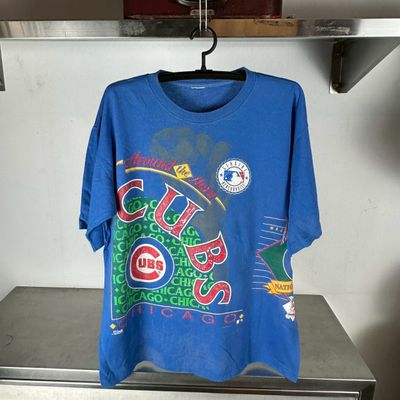 ​​​​Vintage 90s Chicago Cubs Around the Horn AOP MLB T-shirt