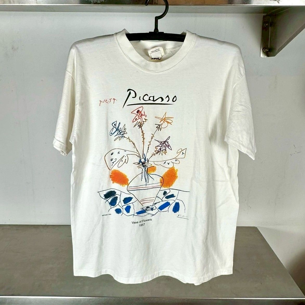 ​Vintage 1995 Pablo Picasso Vase of Flowers Artwork T-shirt