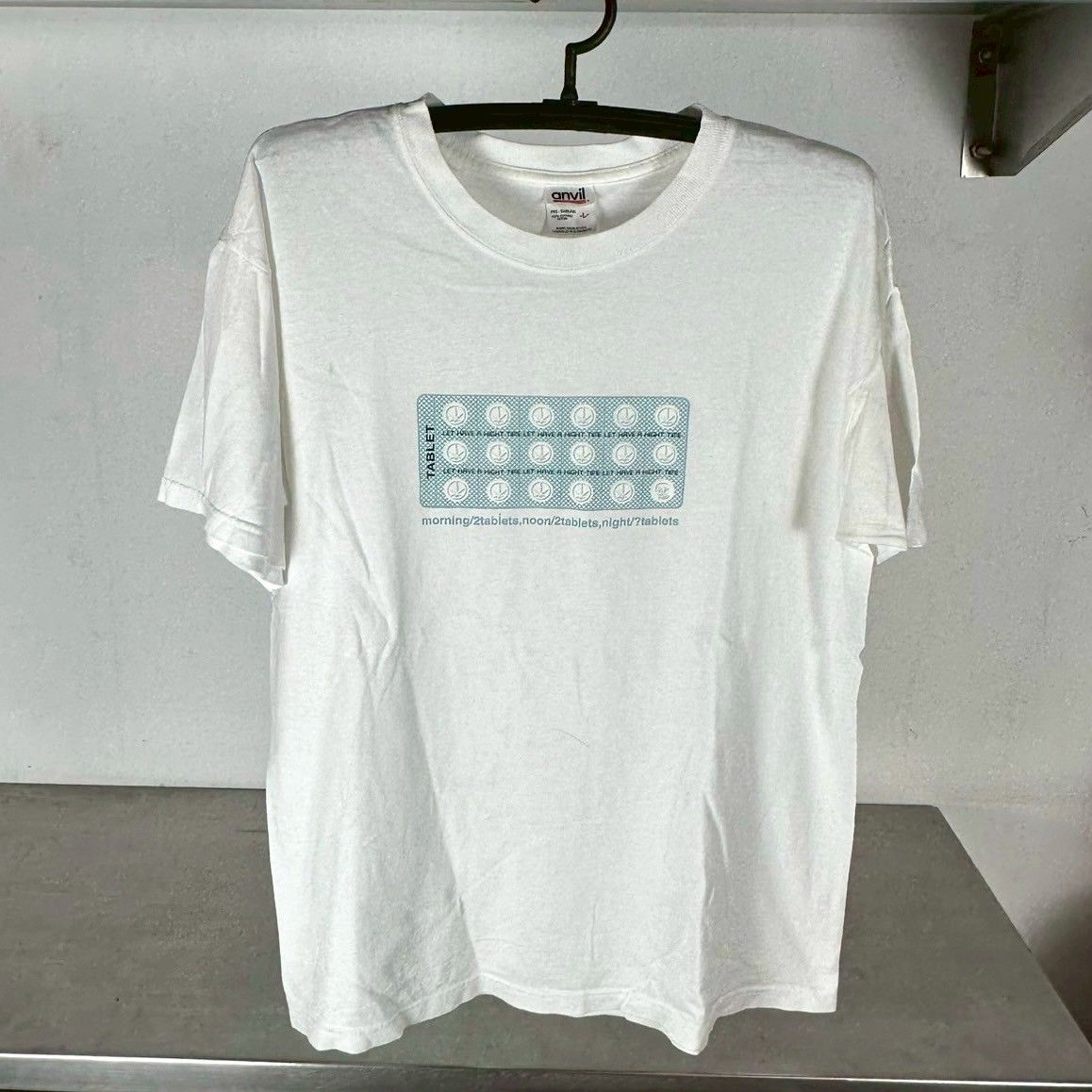 ​Vintage 2000s Tablets Let Have A Hight Time Drug T-shirt