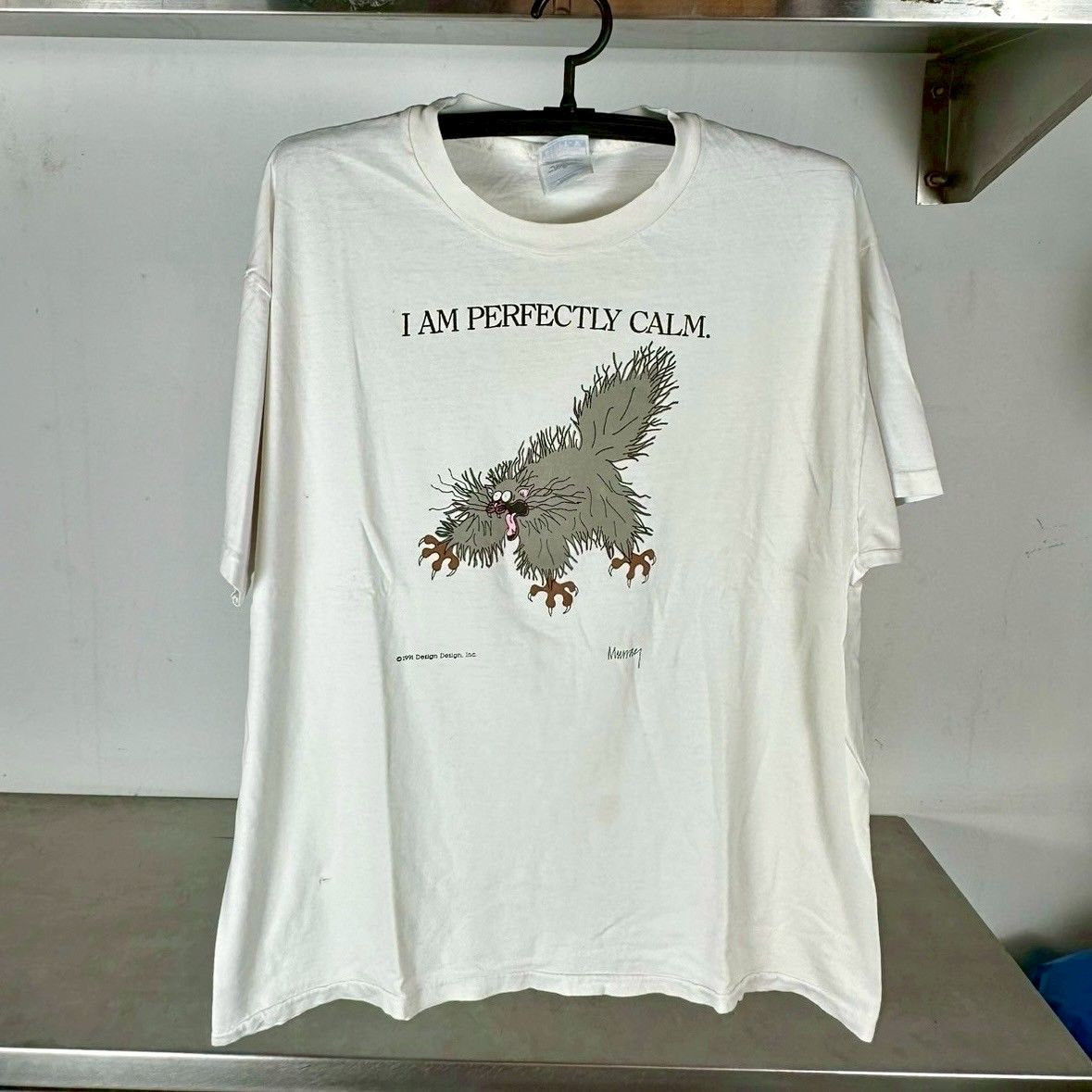 ​​Vintage 1991 I Am Perfectly Calm Graphic T-shirt