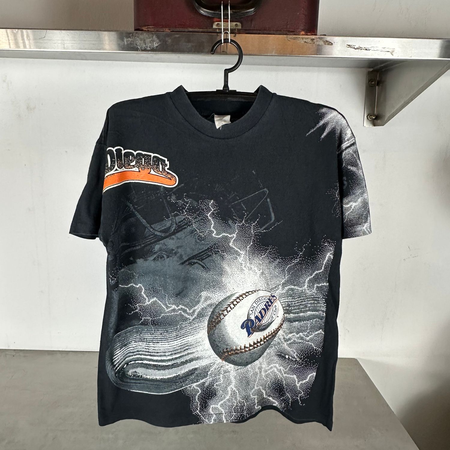 ​Vintage 1997 San Diego Padres Lightning AOP MLB T-shirt